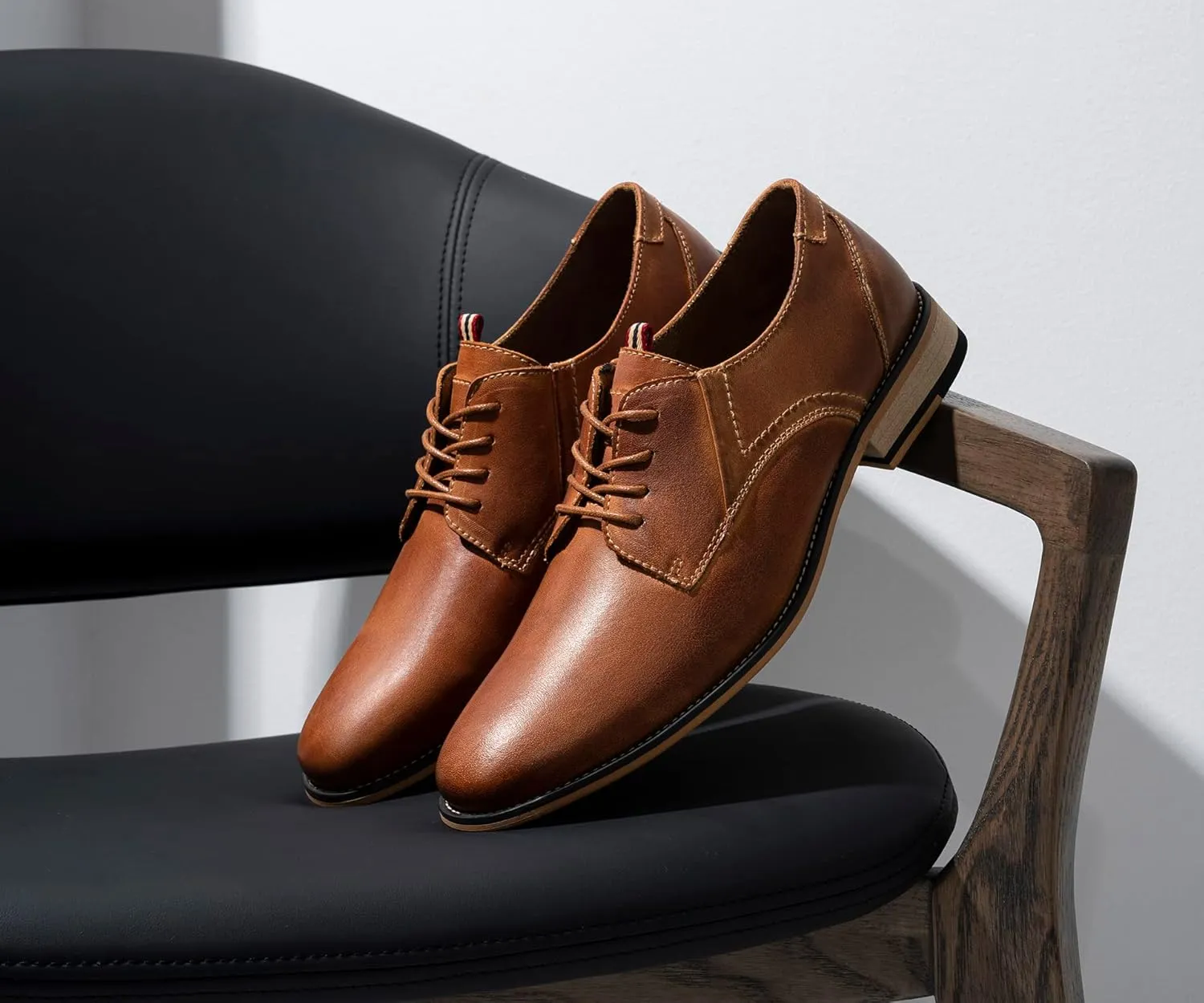 Jousen Men's Dress Shoes Formal Leather Oxford Shoes Classical Business Derby Shoes