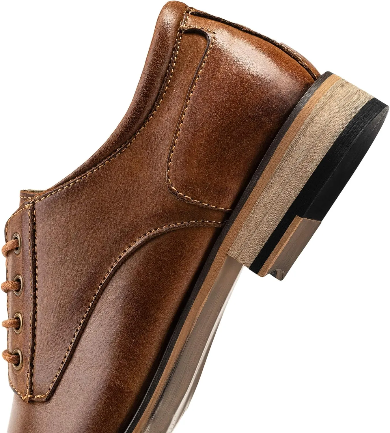 Jousen Men's Dress Shoes Leather Classic Formal Mens Oxfords Retro Derby Oxford