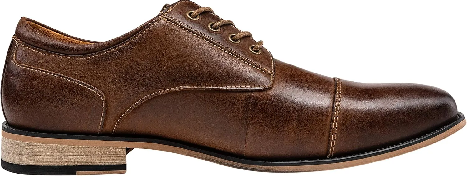 Jousen Men's Dress Shoes Leather Classic Formal Mens Oxfords Retro Derby Oxford