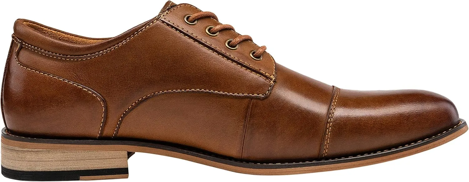 Jousen Men's Dress Shoes Leather Classic Formal Mens Oxfords Retro Derby Oxford