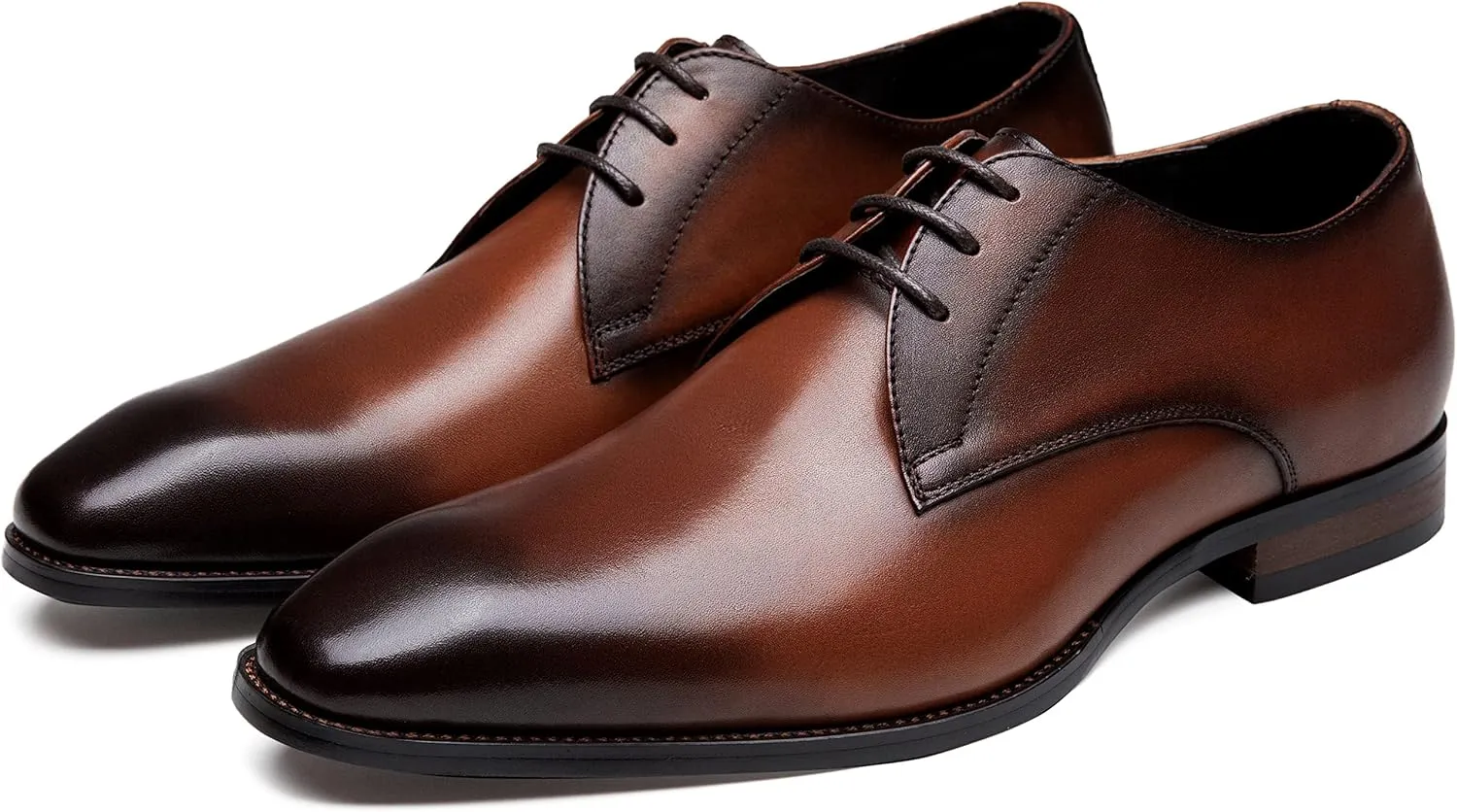 Jousen Men's Dress Shoes Leather Formal Business Oxford Derby Shoes Brogue Wingtip Retro Dress Shoes for Men