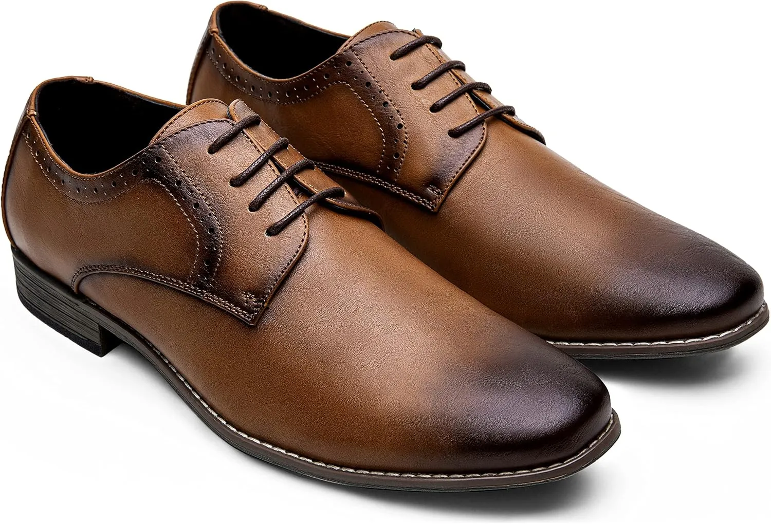 Jousen Men's Oxford Plain Toe Dress Shoes Classic Formal Derby Shoes