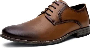 Jousen Men's Oxford Plain Toe Dress Shoes Classic Formal Derby Shoes