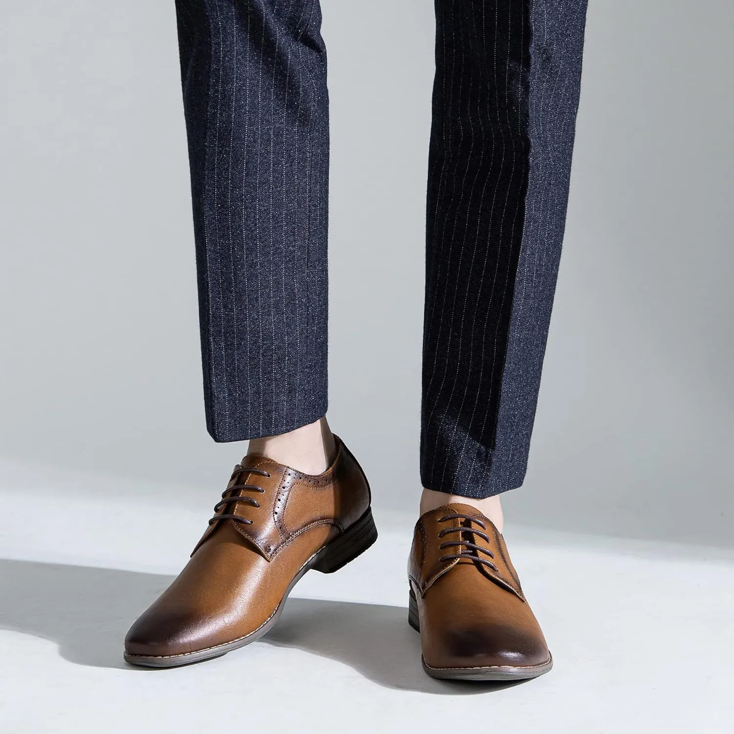 Jousen Men's Oxford Plain Toe Dress Shoes Classic Formal Derby Shoes