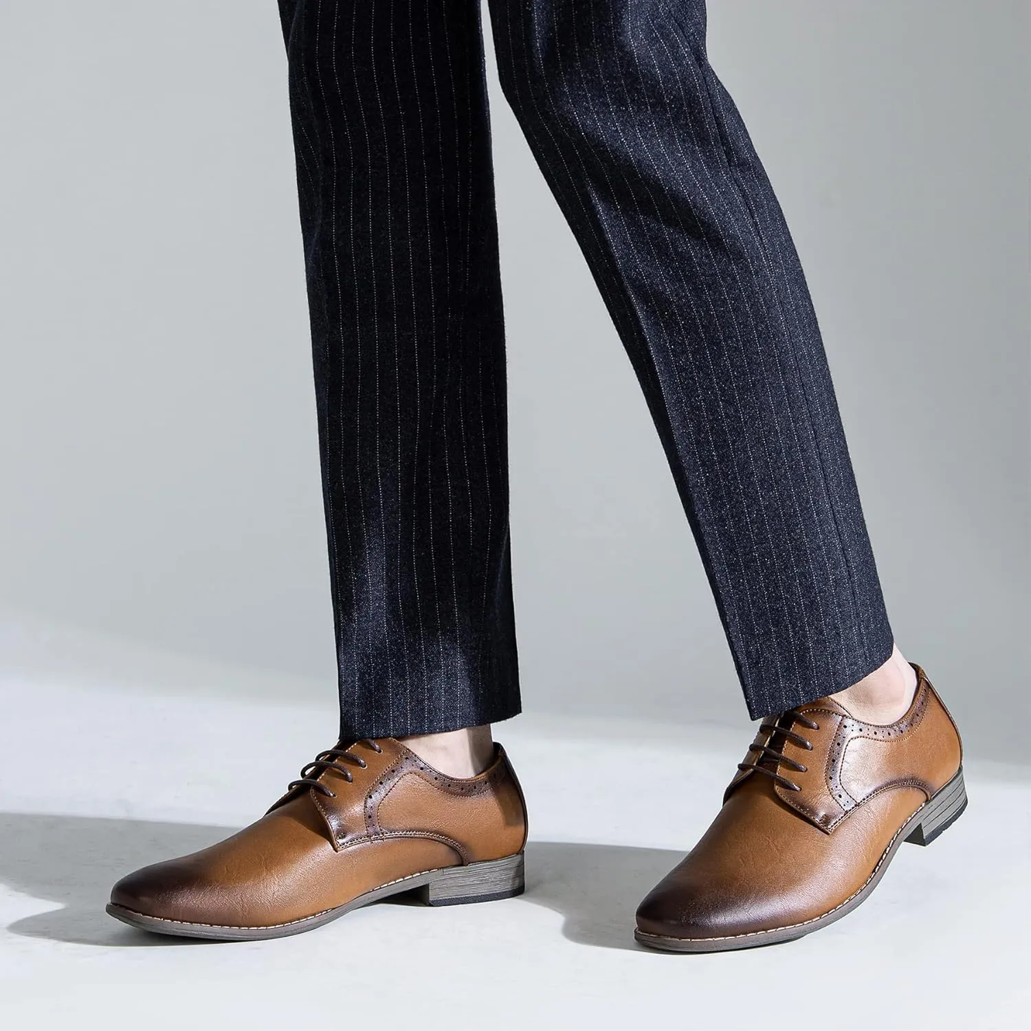 Jousen Men's Oxford Plain Toe Dress Shoes Classic Formal Derby Shoes