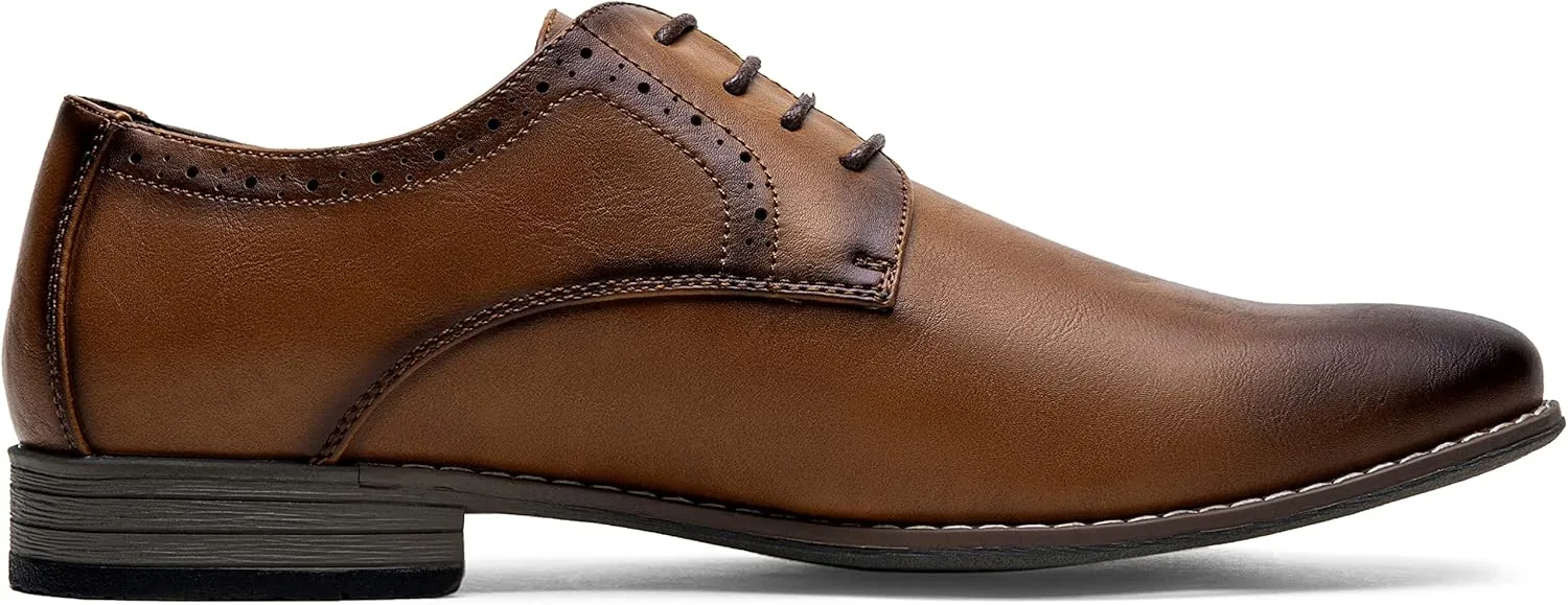 Jousen Men's Oxford Plain Toe Dress Shoes Classic Formal Derby Shoes