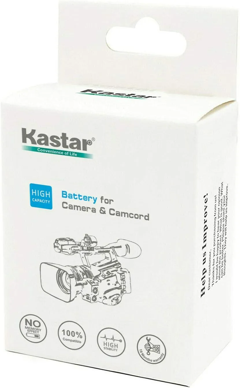 Kastar 2-Pack CGR-D28 Battery and AC Wall Charger Replacement for Panasonic CGR-D28, CGR-D28A/1B, CGR-D28R, CGR-D28S, CGR-D28SE/1B, CGR-D320, CGR-D320A/1B, CGR-D320E/1B, VW-VBD25, CGA-D08, CGA-D08A/1B