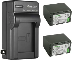 Kastar 2-Pack CGR-D28 Battery and AC Wall Charger Replacement for Panasonic CGR-D28, CGR-D28A/1B, CGR-D28R, CGR-D28S, CGR-D28SE/1B, CGR-D320, CGR-D320A/1B, CGR-D320E/1B, VW-VBD25, CGA-D08, CGA-D08A/1B