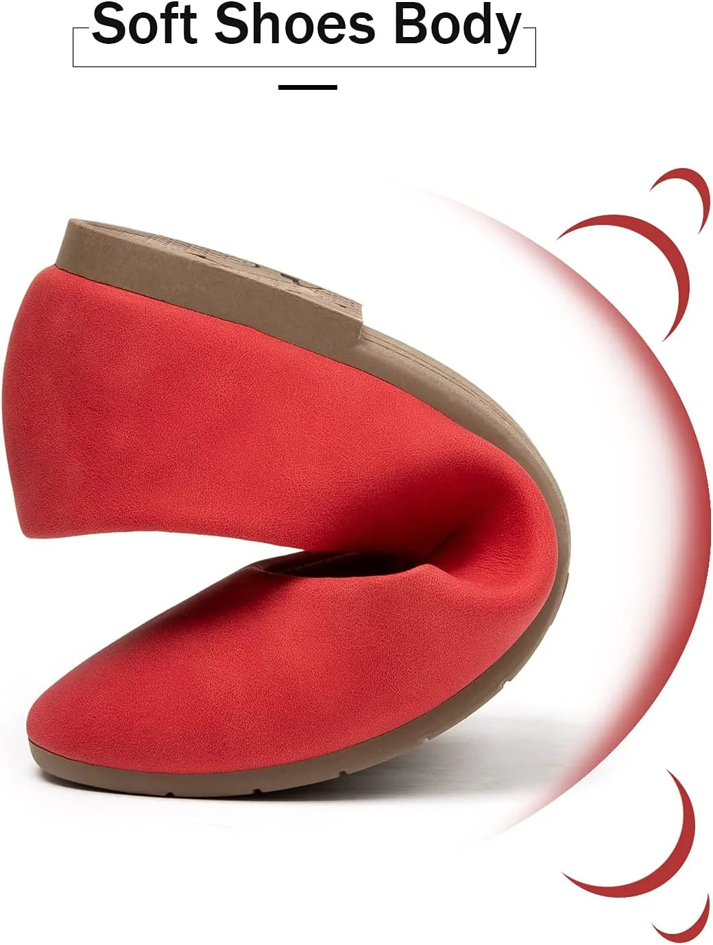 katliu Women Comfort Flats Round Toe Ballet Flats Slip on Walking Flat Shoes