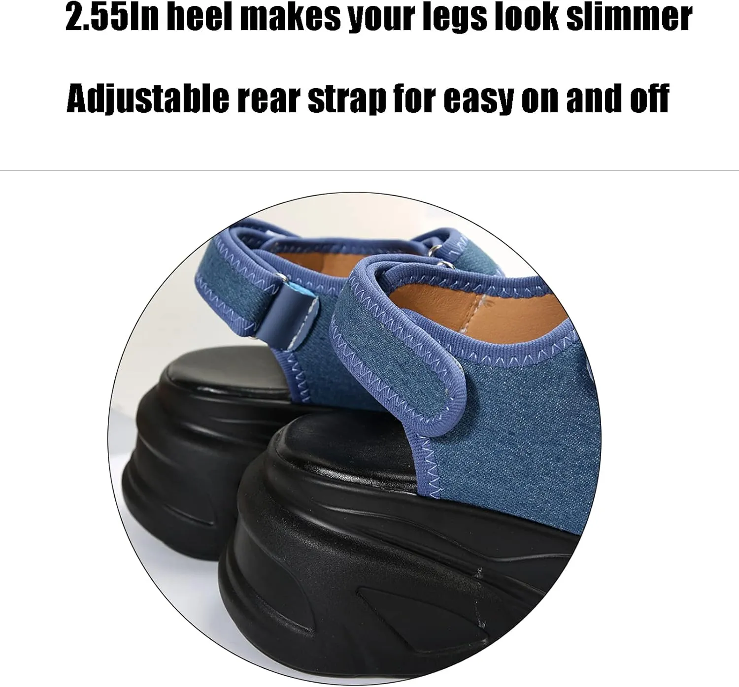 KCTRFSJ Women Fish Mouth Adjustable Hook Ring Platform Sport Sandals Slides,Summer Outdoor Wedge Walking Hiking Sandal,Beach Casual Chunky Open Toe Athletic Sandal