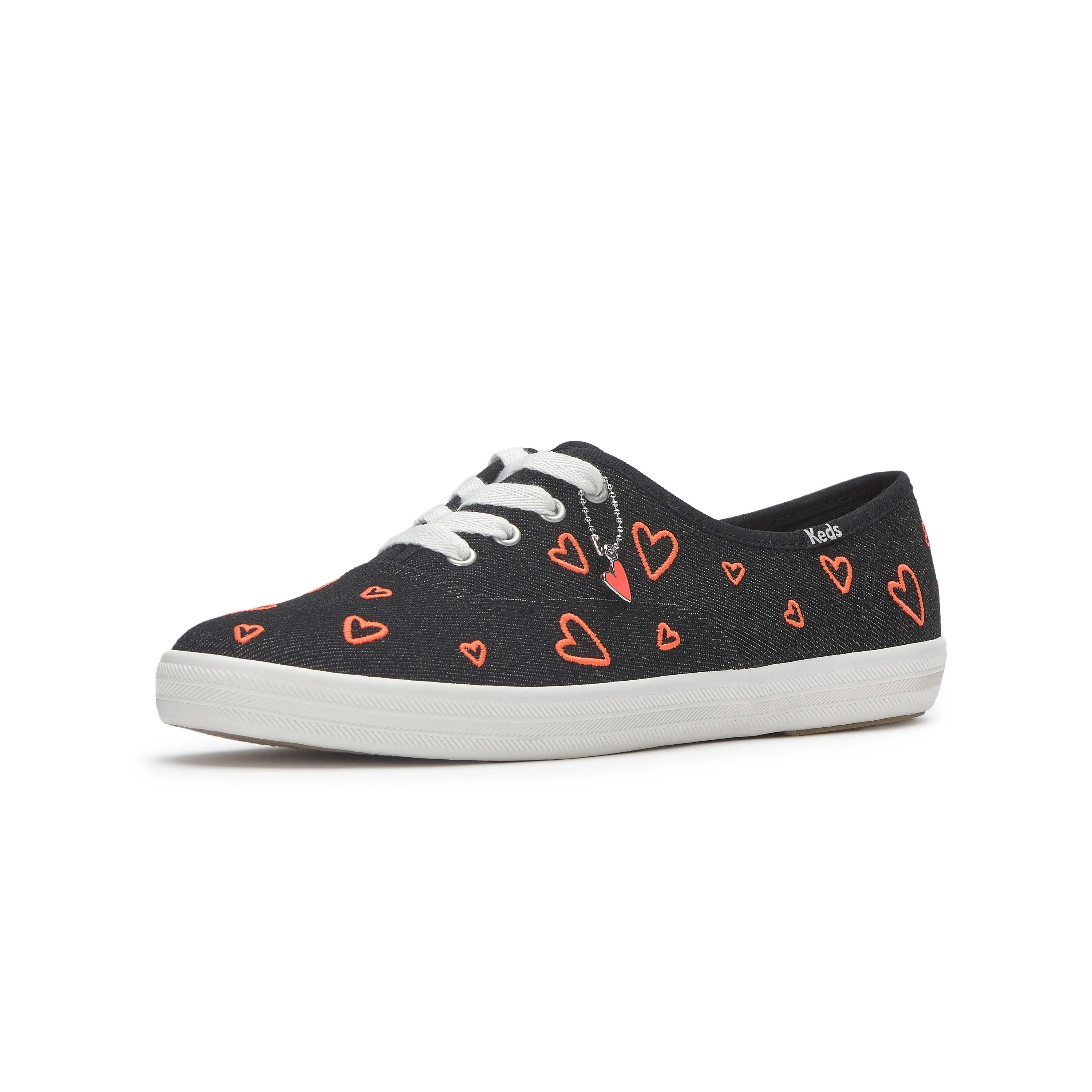 Keds Champion Denim Heart Black/Fiery