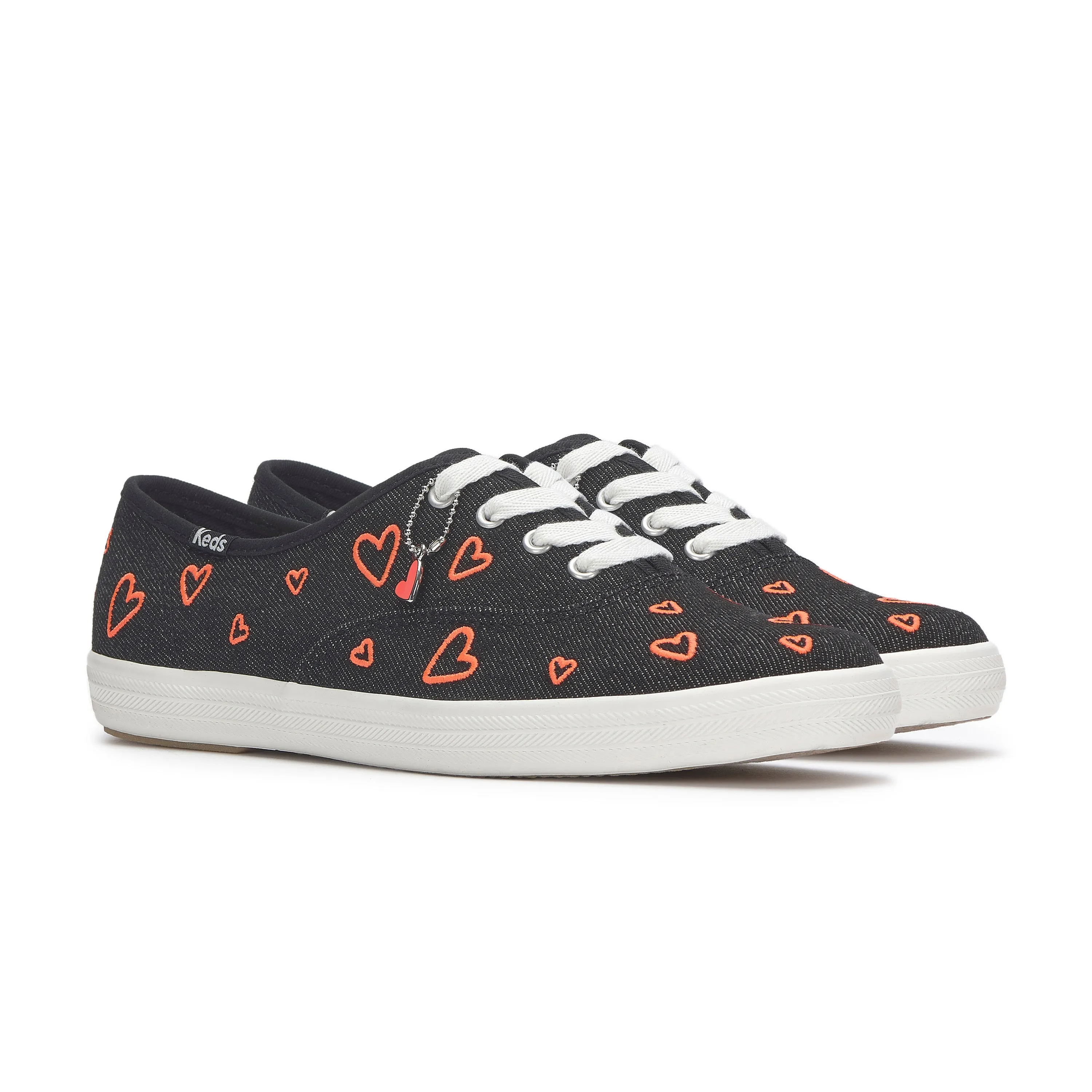 Keds Champion Denim Heart Black/Fiery
