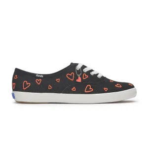 Keds Champion Denim Heart Black/Fiery