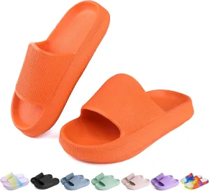 Kids Cloud Slides Boys Girls Flip Flops Slip On Beach Sandals Youth Pool Shower Shoes EVA Summer Slippers（11 Little Kids - 6 Big Kids）