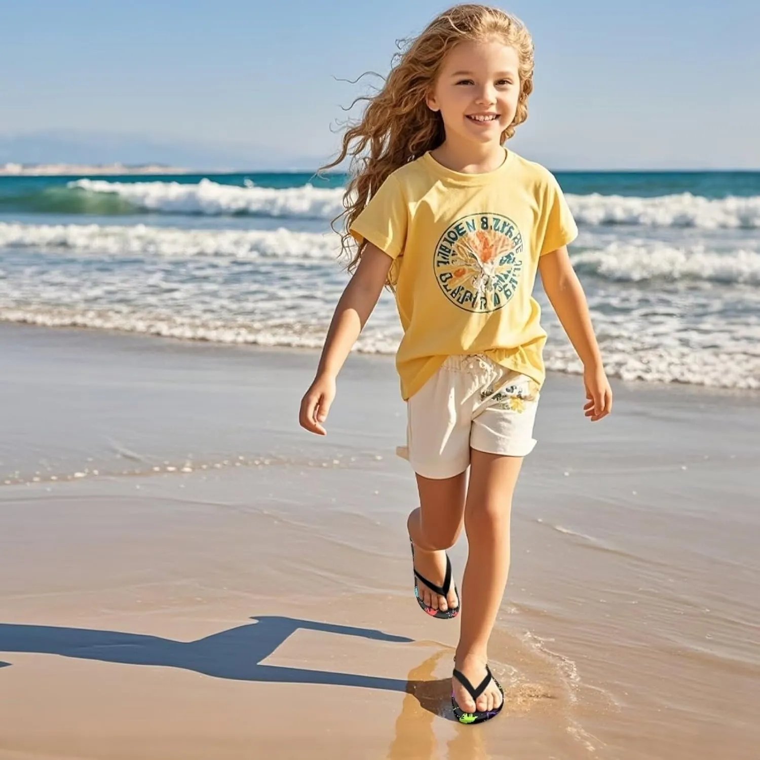 Kids Flip Flops Boys Girls Cartoon Sandals Water Shoes Boys Beach Shoes Flip Flops