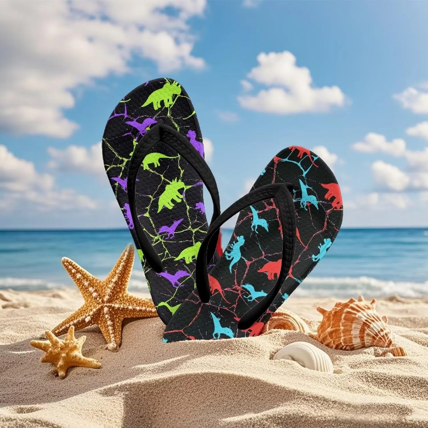 Kids Flip Flops Boys Girls Cartoon Sandals Water Shoes Boys Beach Shoes Flip Flops