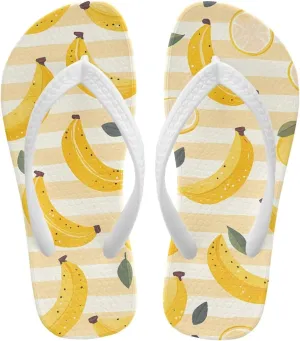 Kid's Flip Flops Non-Slip Quick Drying Girls Slippers Slide Sandals for Beach Swim White Straps