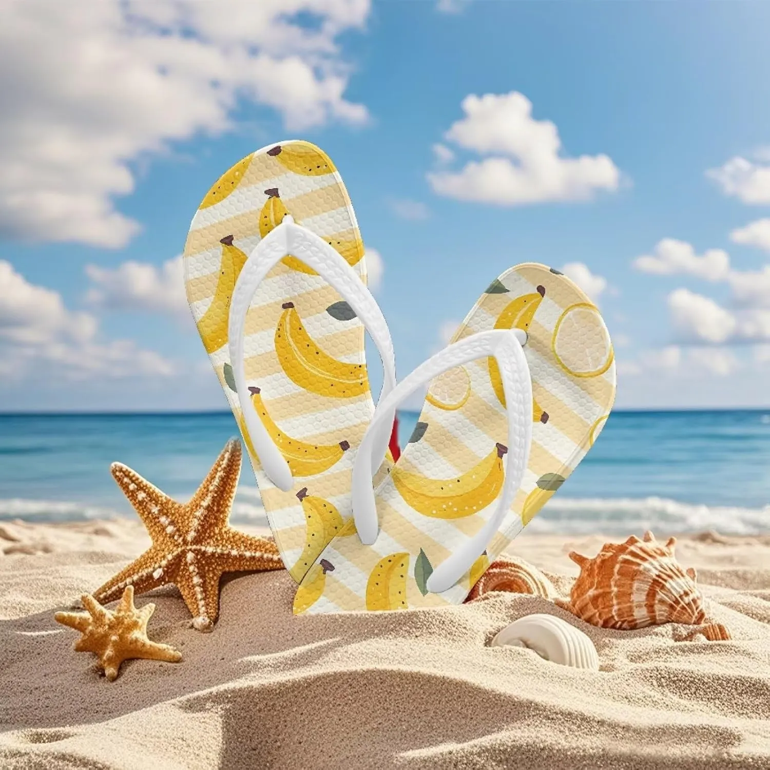 Kid's Flip Flops Non-Slip Quick Drying Girls Slippers Slide Sandals for Beach Swim White Straps