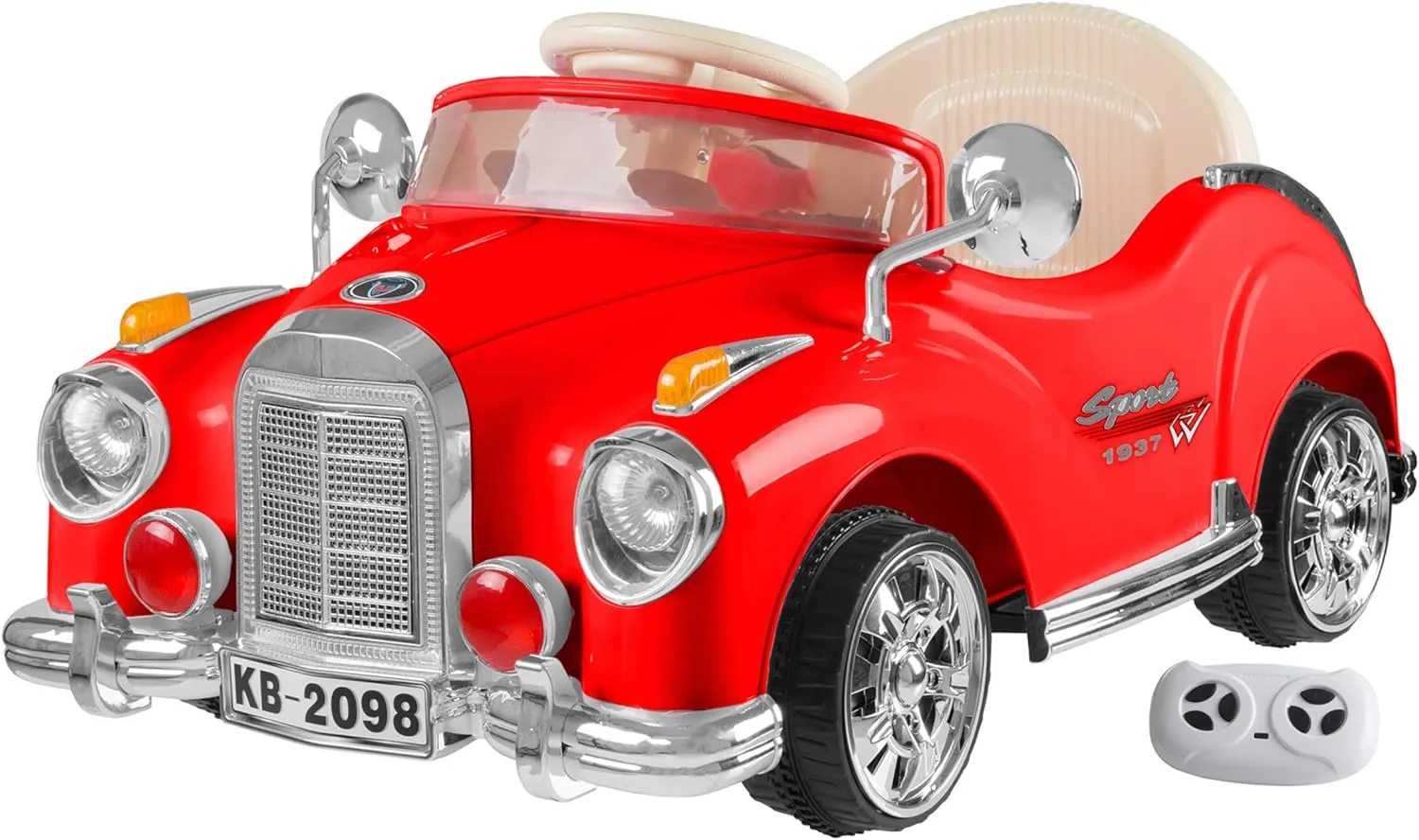 Kids Ride On Car with Remote Control ? Classic Sports Car for Kids 6V Battery Powered Ride On Toys with Sound for Ages 3 ? 6 by Lil? Rider (Red)