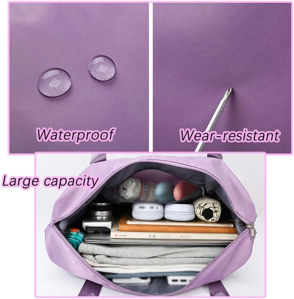 Klarson Expandable Bag with Wheels, Scratch Expandable Travel Duffle Bag with Wheels, Foldable Suitcase without Handle (Pink)