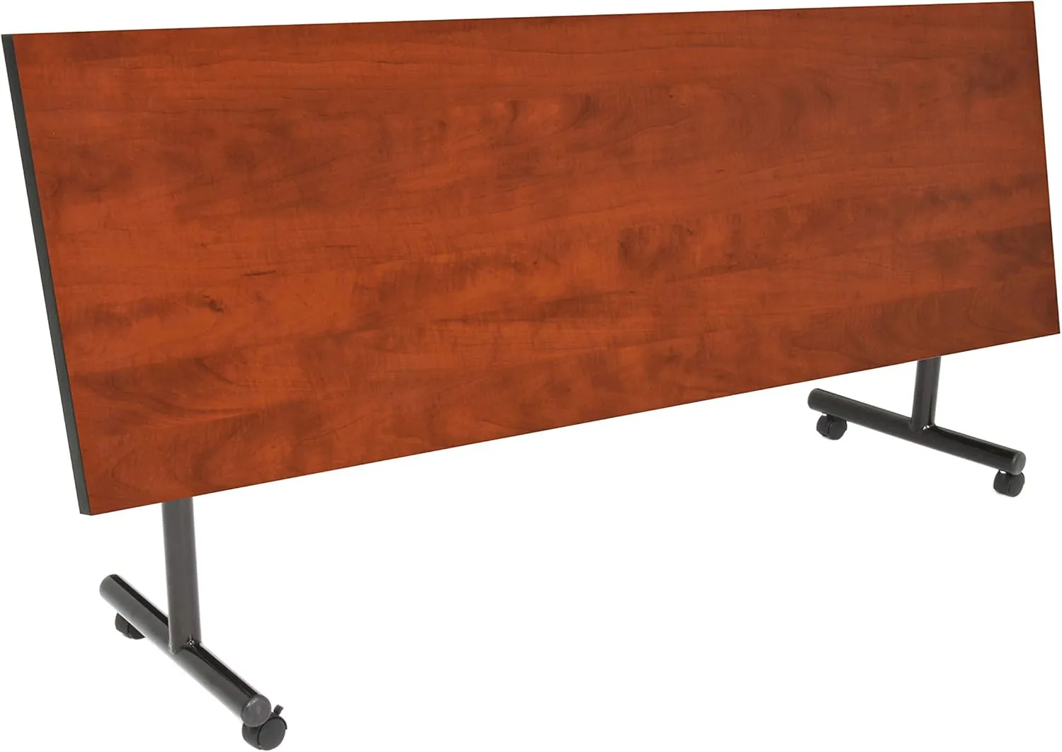 Kobe 84" Flip Top Mobile Training Table with Modesty- Cherry