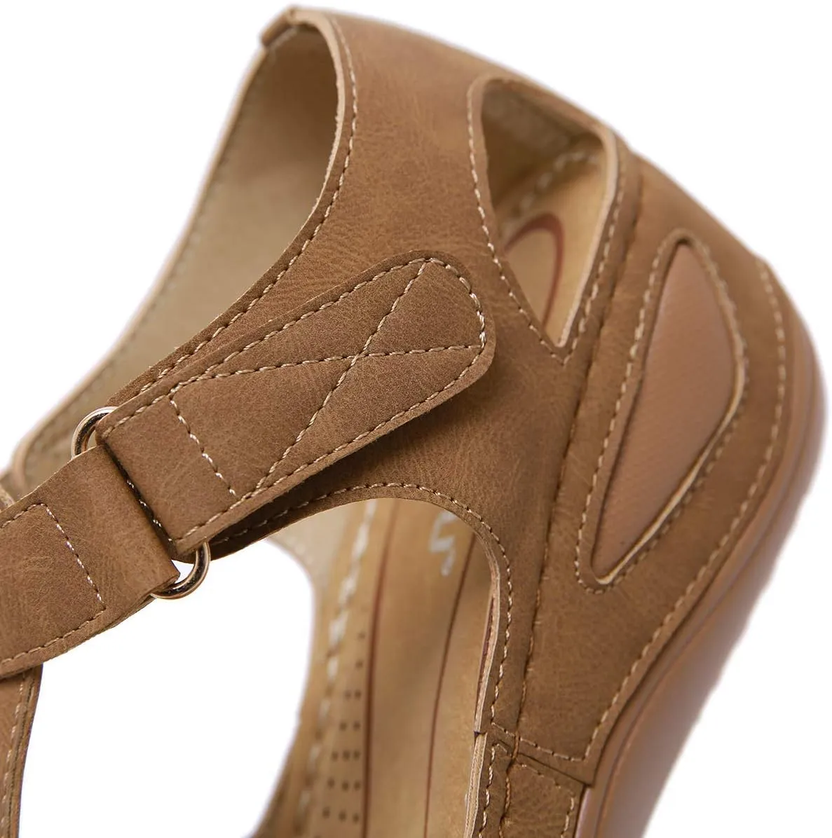 Ladies Sandals Flip Flops Slides for Women Summer Wedge Platform Hollow Post Toe Thongs Shoes with Adjustable Ankle Strap Size 6.5-11.5 US
