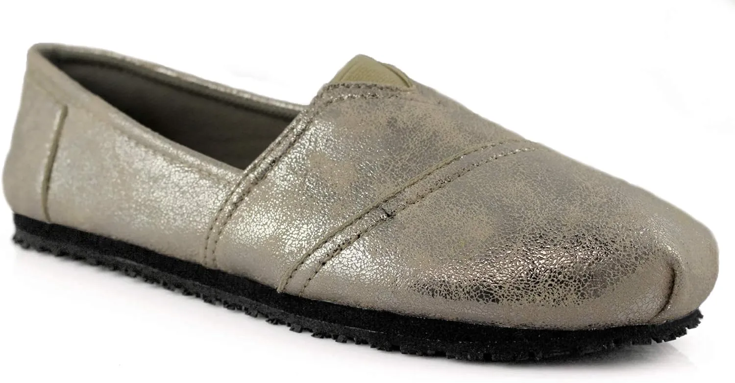 Laforst Women's Slip and Oil Resistant Non Slip Work Shoes Jess PU Slip-On Flat