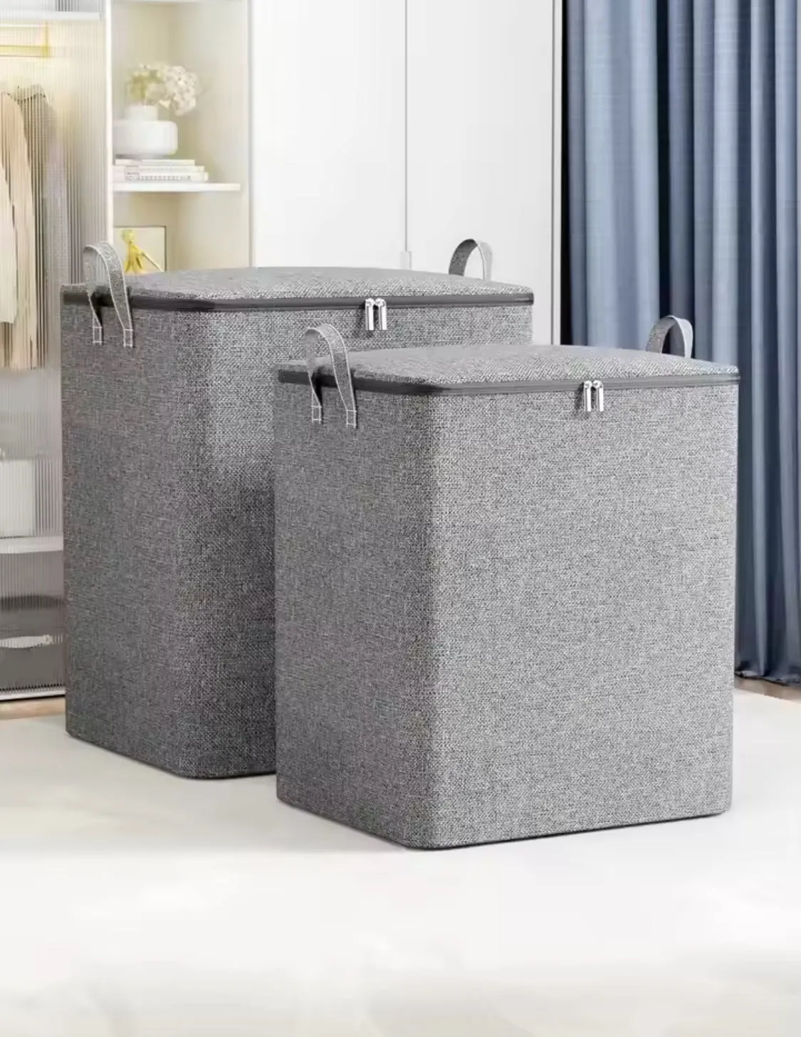 Large Capacity Clothing Storage Bag, Foldable Clothing Dust Bag,  Portable Bedroom Storage Organizer