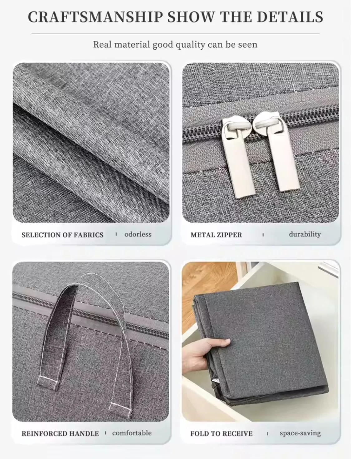Large Capacity Clothing Storage Bag, Foldable Clothing Dust Bag,  Portable Bedroom Storage Organizer
