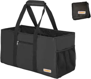 Large Utility Tote, Waterproof Beach & Picnic Bag, Foldable & Reusable Storage