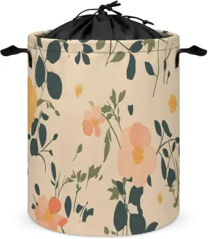 Laundry Hampers, Large Drawstring Laundry Bag, Removable Laundry Bags, Collapsible Storage Bin with Handles for Home Organization, Kids Room, Nursery Leaf