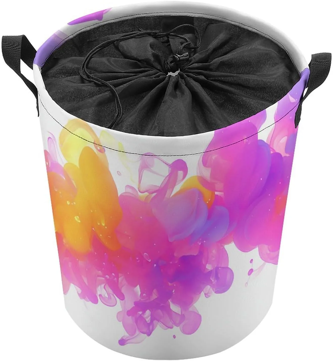 Laundry Hampers, Large Drawstring Laundry Bag, Removable Laundry Bags, Collapsible Storage Bin with Handles for Home Organization, Kids Room, Nursery Magenta