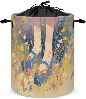 Laundry Hampers, Large Drawstring Laundry Bag, Removable Laundry Bags, Collapsible Storage Bin with Handles for Home Organization, Kids Room, Nursery Paint