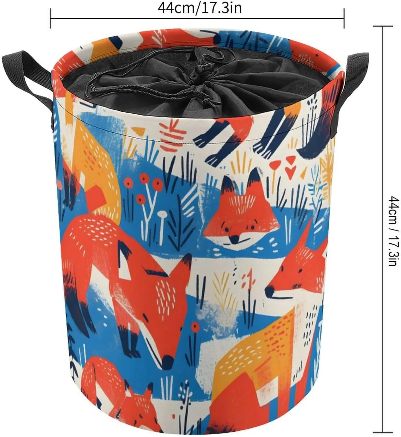 Laundry Hampers, Large Drawstring Laundry Bag, Removable Laundry Bags, Collapsible Storage Bin with Handles for Home Organization, Kids Room, Nursery Pattern