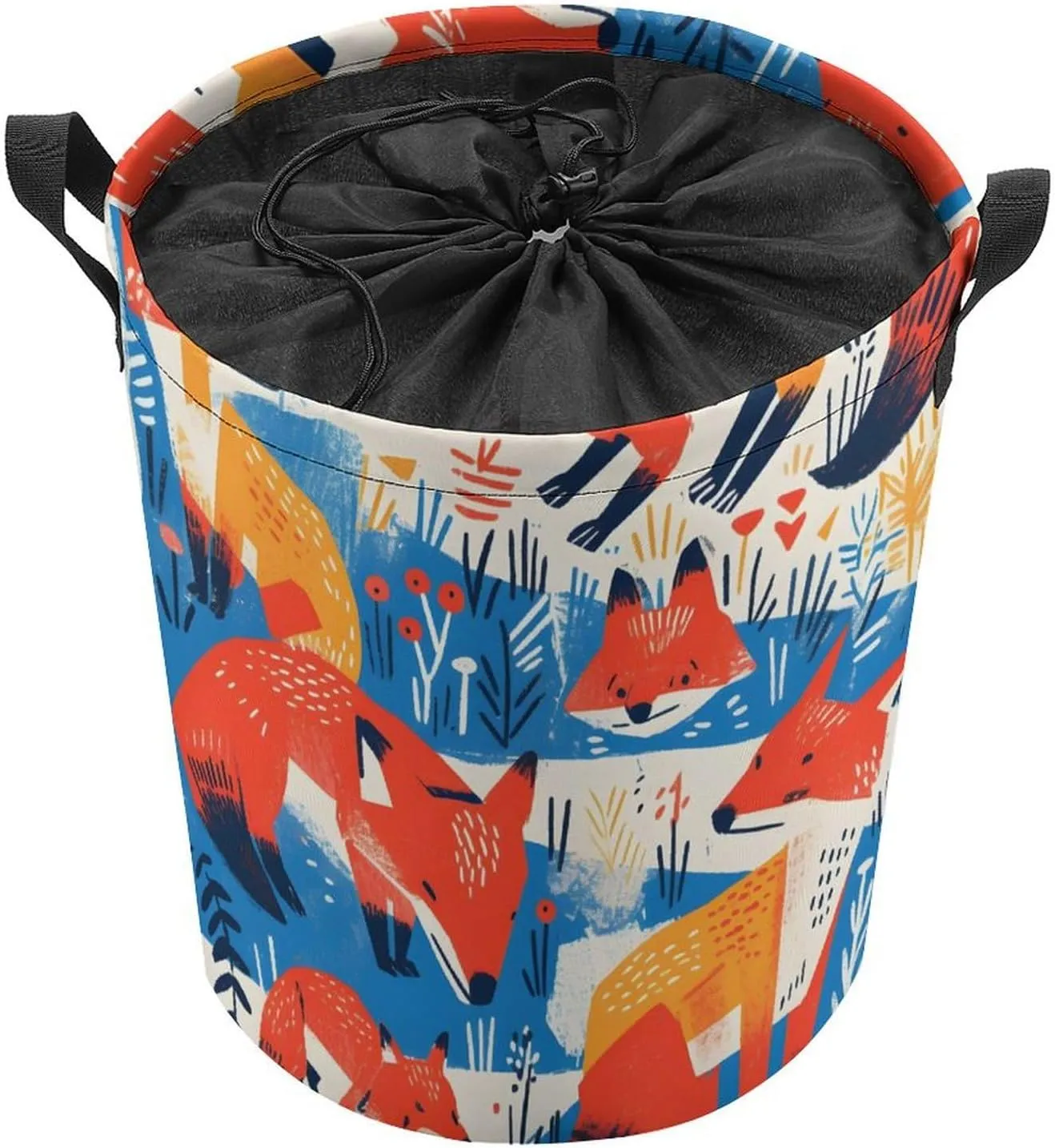 Laundry Hampers, Large Drawstring Laundry Bag, Removable Laundry Bags, Collapsible Storage Bin with Handles for Home Organization, Kids Room, Nursery Pattern