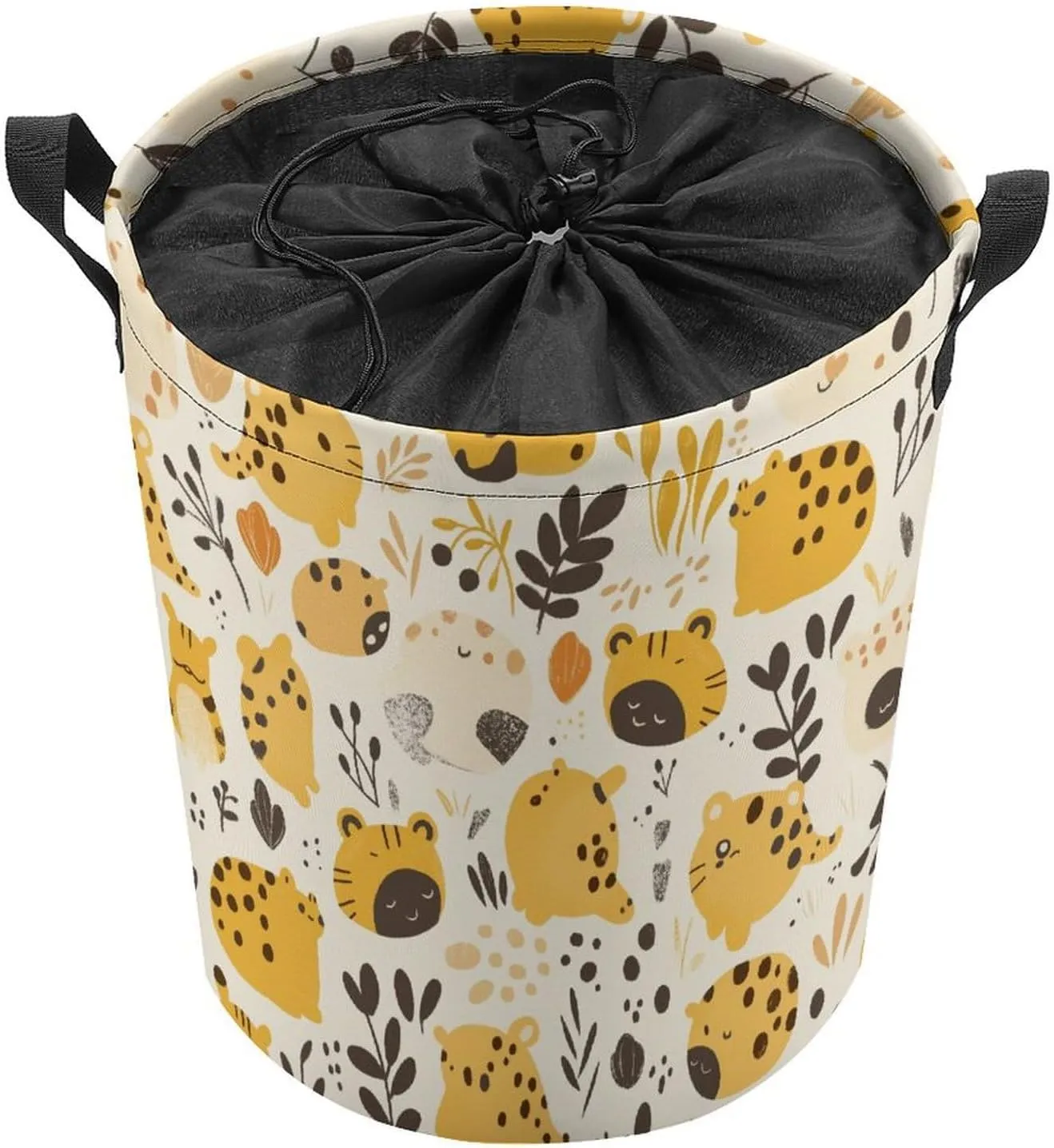 Laundry Hampers, Large Drawstring Laundry Bag, Removable Laundry Bags, Collapsible Storage Bin with Handles for Home Organization, Kids Room, Nursery Vertebrate