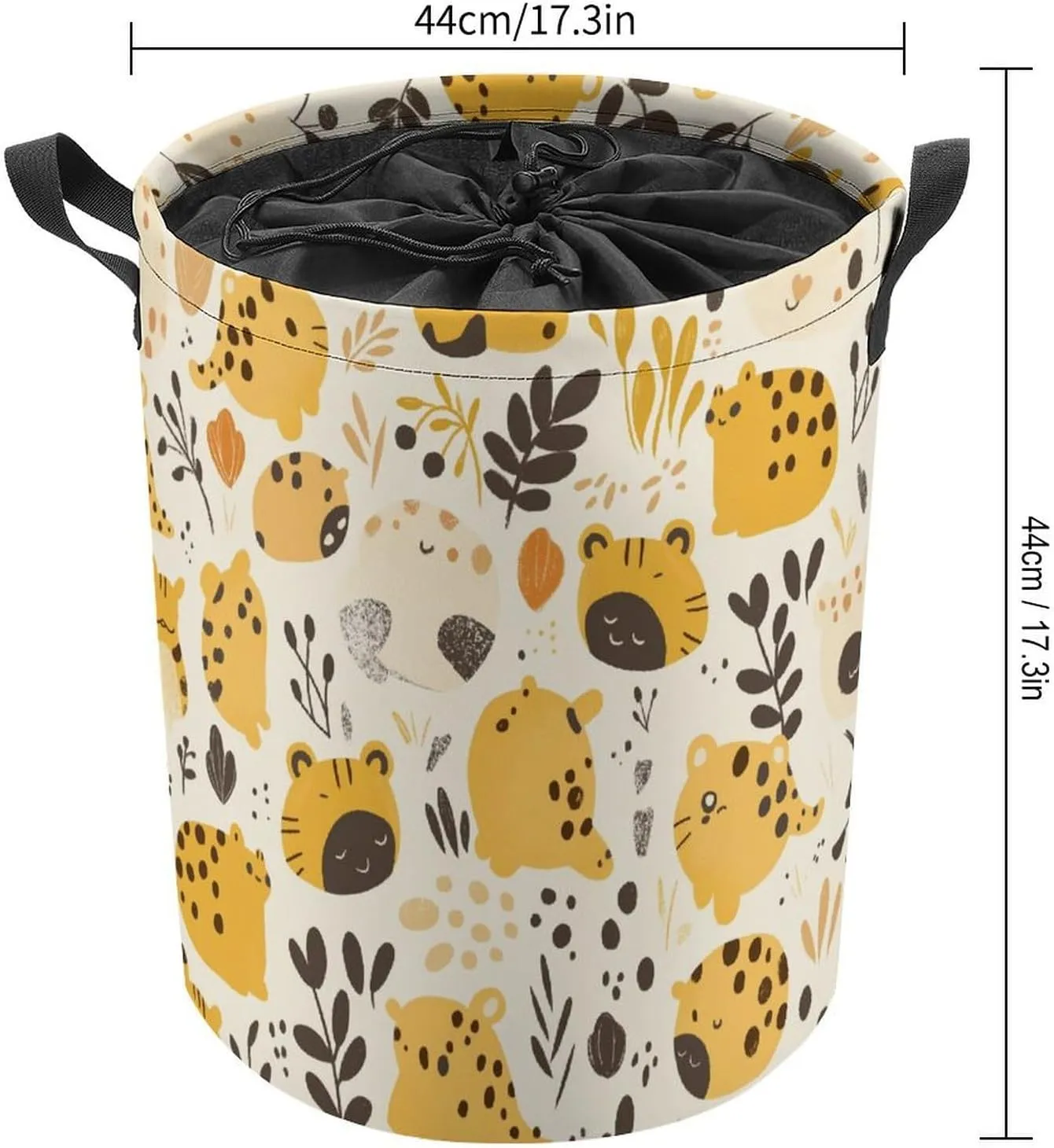 Laundry Hampers, Large Drawstring Laundry Bag, Removable Laundry Bags, Collapsible Storage Bin with Handles for Home Organization, Kids Room, Nursery Vertebrate