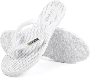 LAVAU Beach Flip Flops for Women, Water Sandals for Shower and Pool, Waterproof, Non-slip and 100% Recyclable