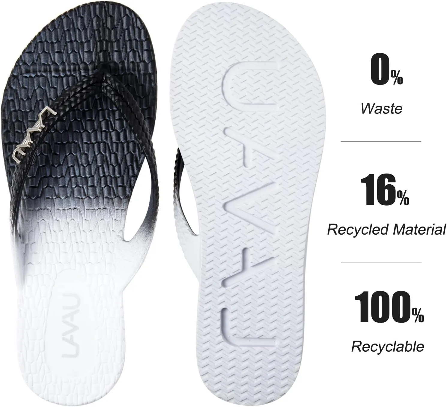 LAVAU Women Waterproof Flip Flops, Shower & Water No-Slip Sandals for Pool and Beach