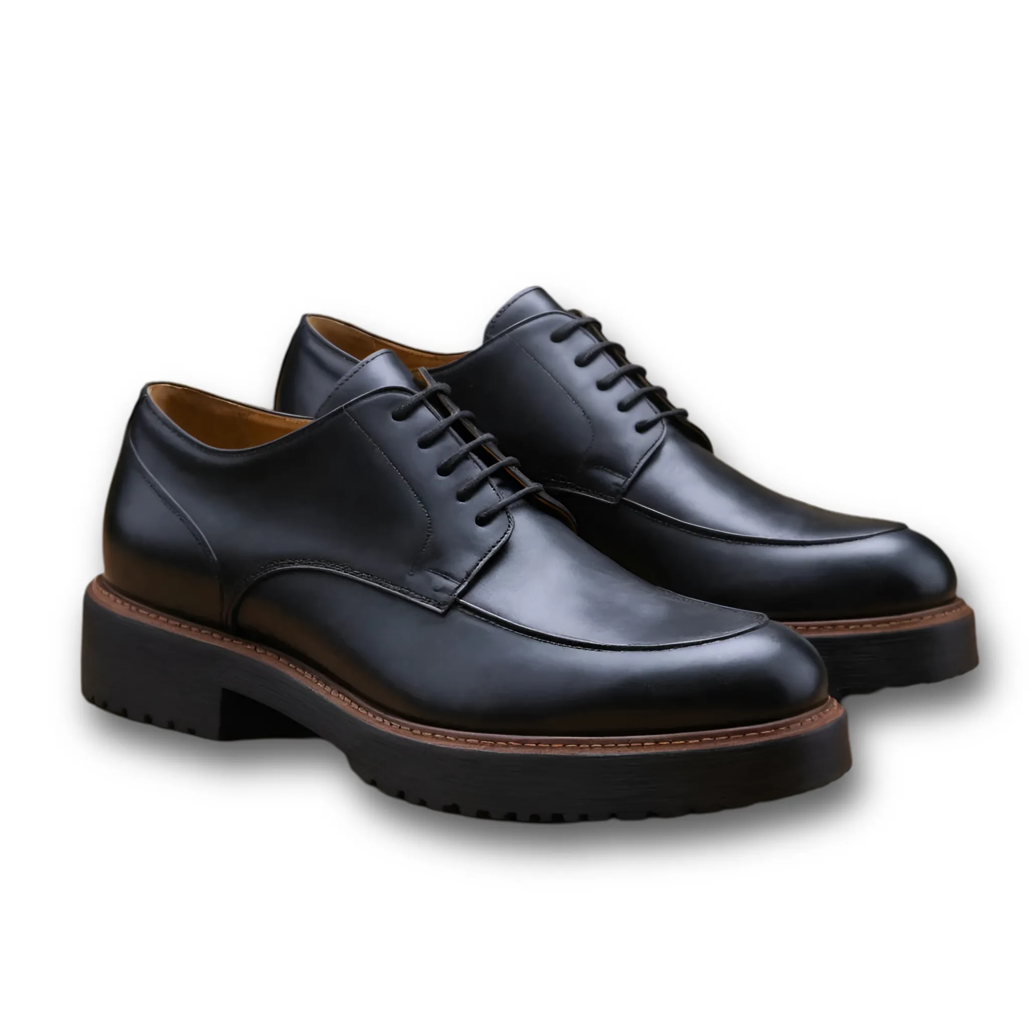 Leather Orion Chunky Derby Shoes