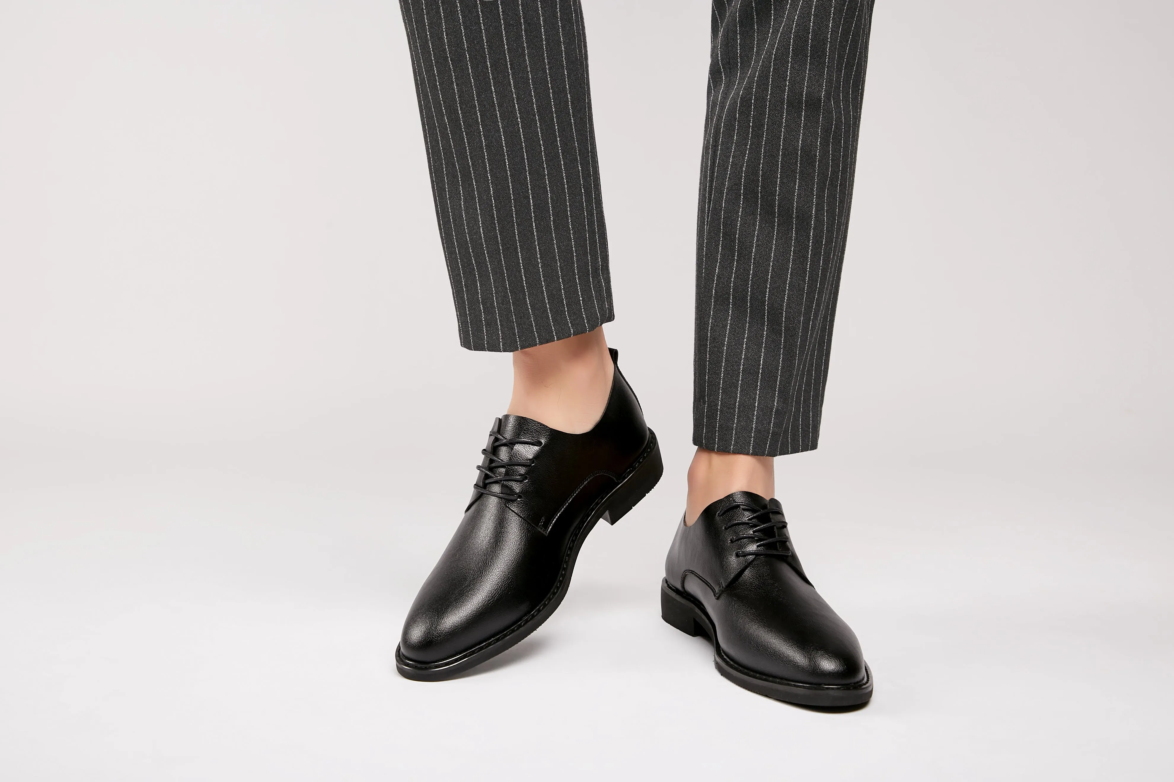 Lightweight Office Business Derby Shoes - Black