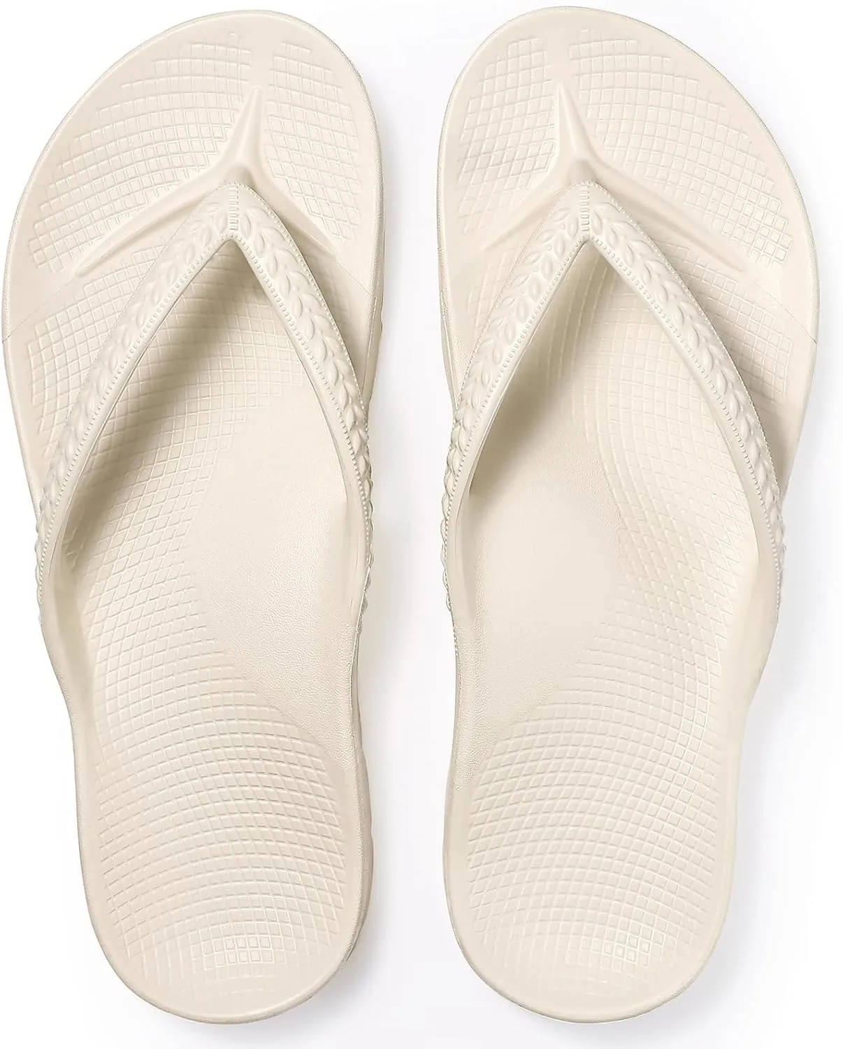 Litfun Women's Arch Support Flip Flops for Plantar Fasciitis Orthopedic Thong Sandals Comfortable Summer Beach Pool Slides