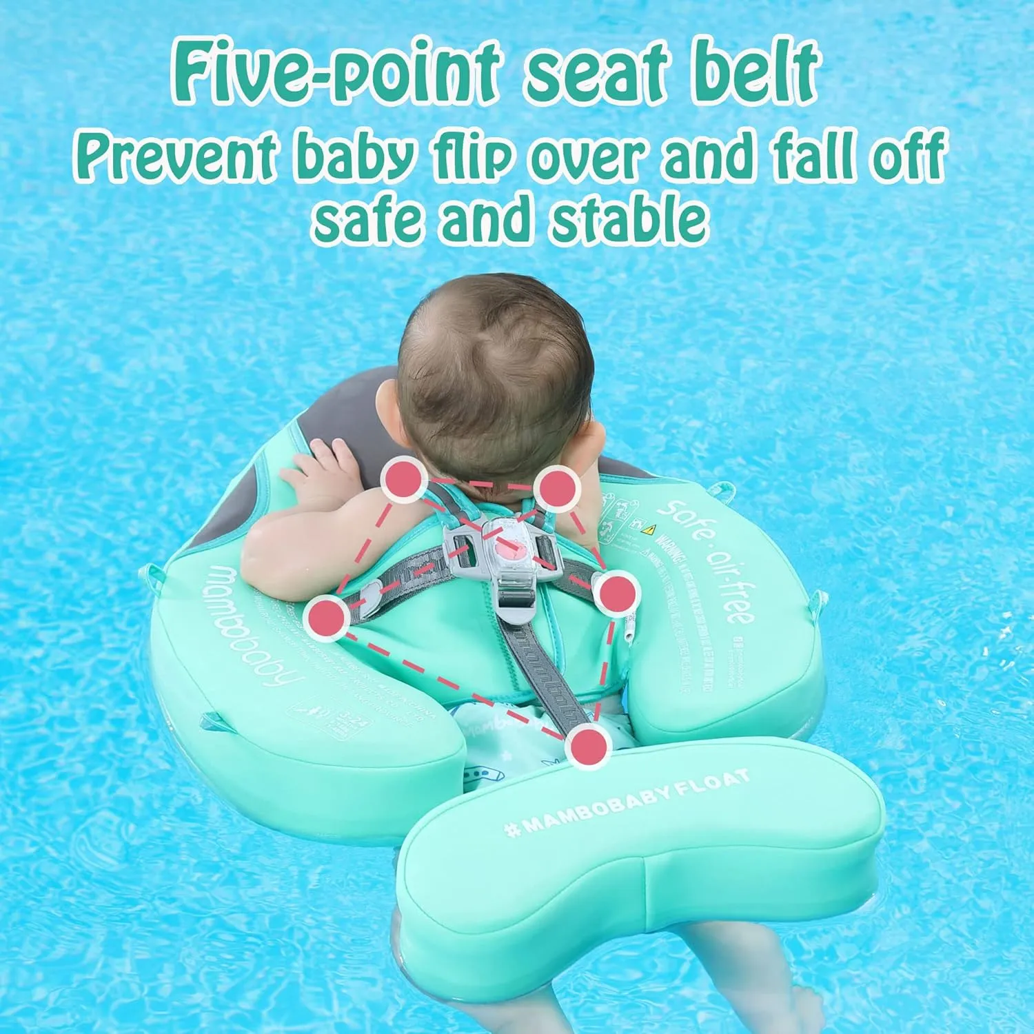 Mambobaby Float Baby Swim Float with Canopy, Non-Inflatable Solid Baby Float, Upgrade Soft Skin-Friendly Fabric Material Infant Swim Float for Boys and Girls Toddler (Special Edition Pink)