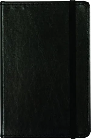 Markings by C.R. Gibson MJ3-4791 Genuine Bonded Leather Journal, By Markings, Smyth Sewn Binding, 192 Ivory Colored Ruled Pages, Pocket On Inside Back Cover, Measures 3.5" x 5.5" - Small Black
