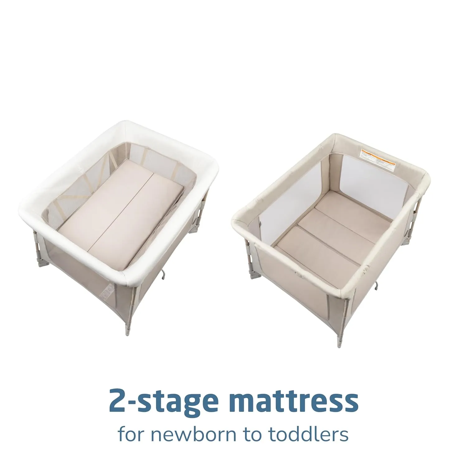 Maxi-Cosi Swift Baby Playpen with Mat, Baby Play Yards, Pack and Play with Bassinet - Portable Playpen for Babies and Toddlers, Classic Oat