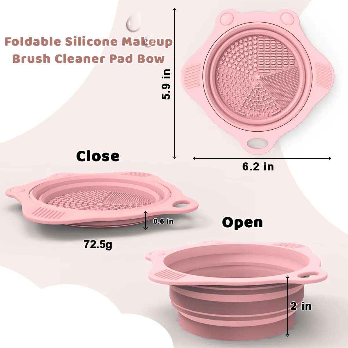【MB50】Foldable Silicone Makeup Brush Cleaner
