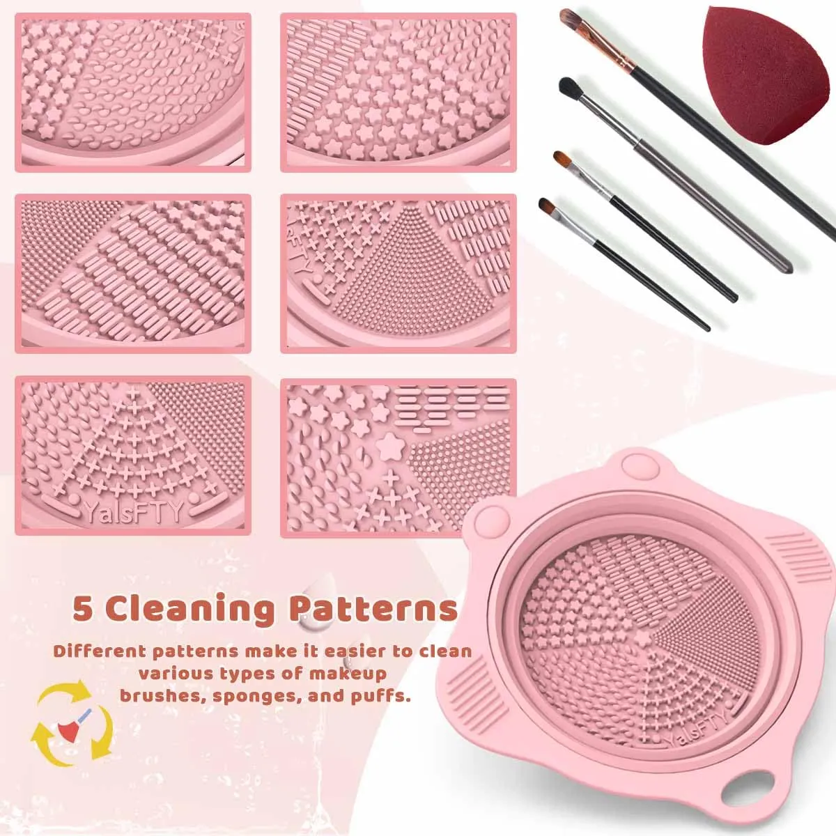 【MB50】Foldable Silicone Makeup Brush Cleaner