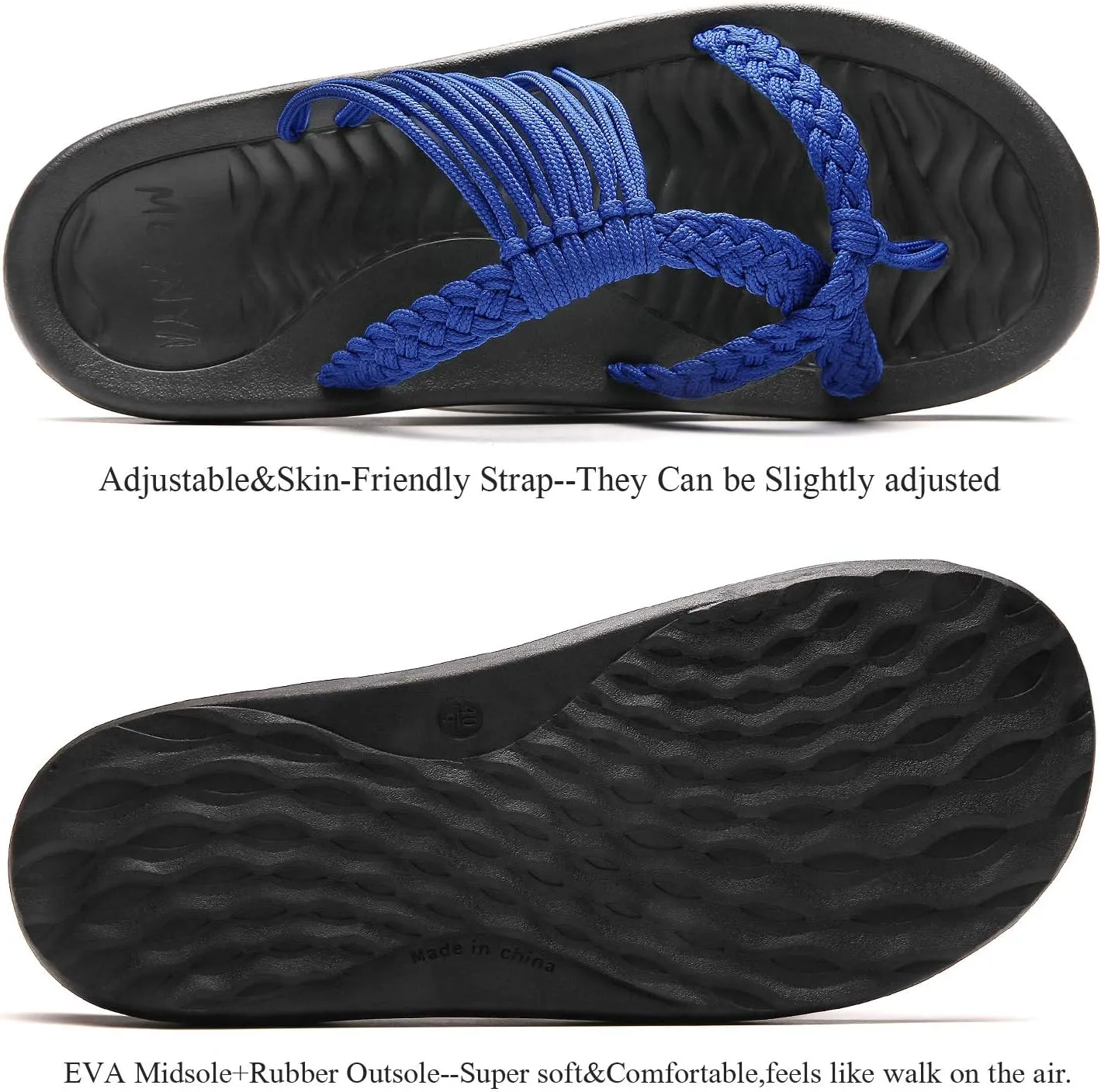MEGNYA Women's flip Flops Sandals Arch Support, Comfortable Walking Sandals, Water Sandals Perfect for The Beach/Long Walks/Poolside