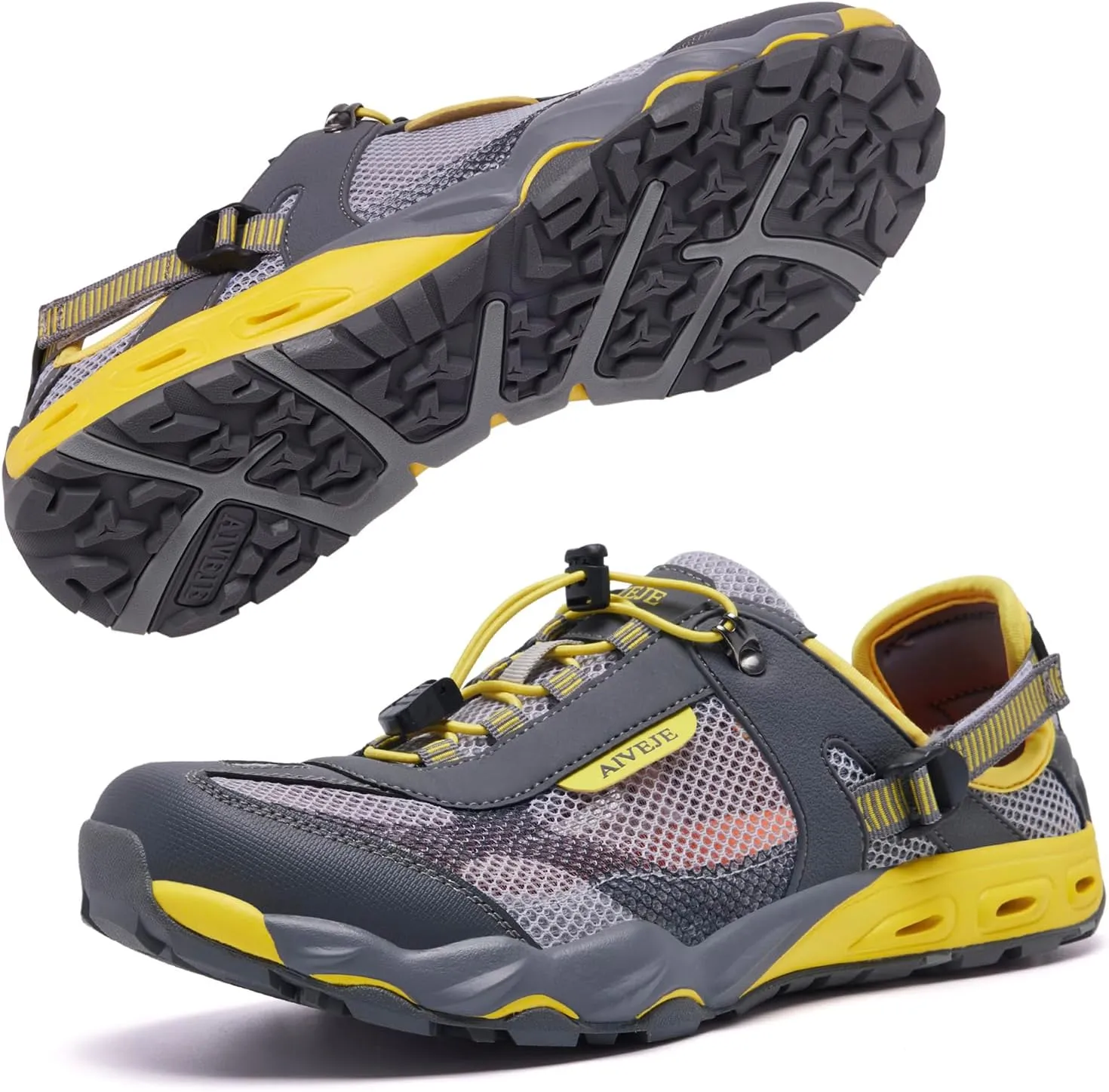 Men’s Amphibious Water Shoes - Summer Hiking Athletic Water Sandals Closed Toe Aqua Sneakers