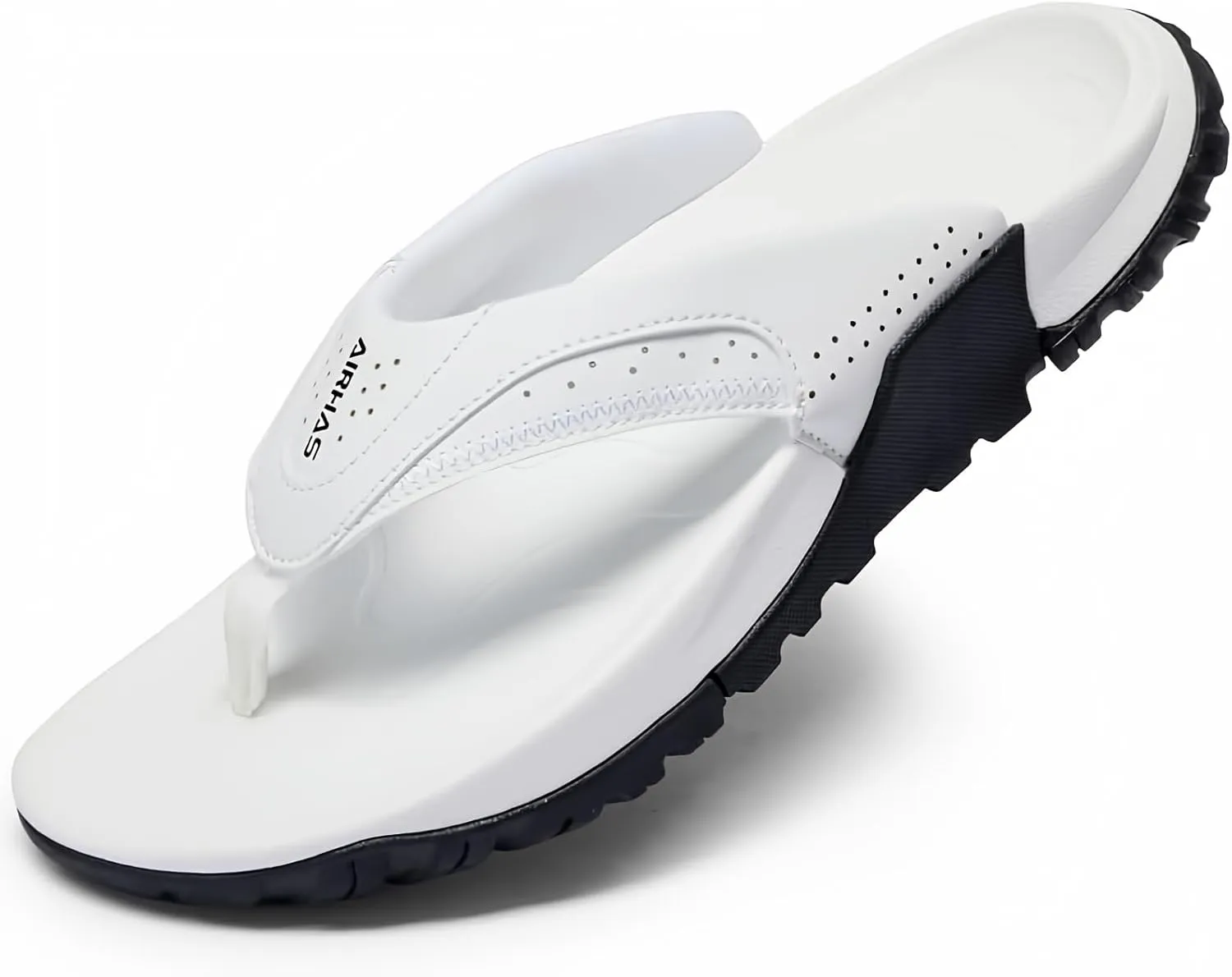 Mens Arch Support Walking Flip Flops Durable Comfort Outdoor Thong Sandals for Men Non Slip Summer Beach Sandals